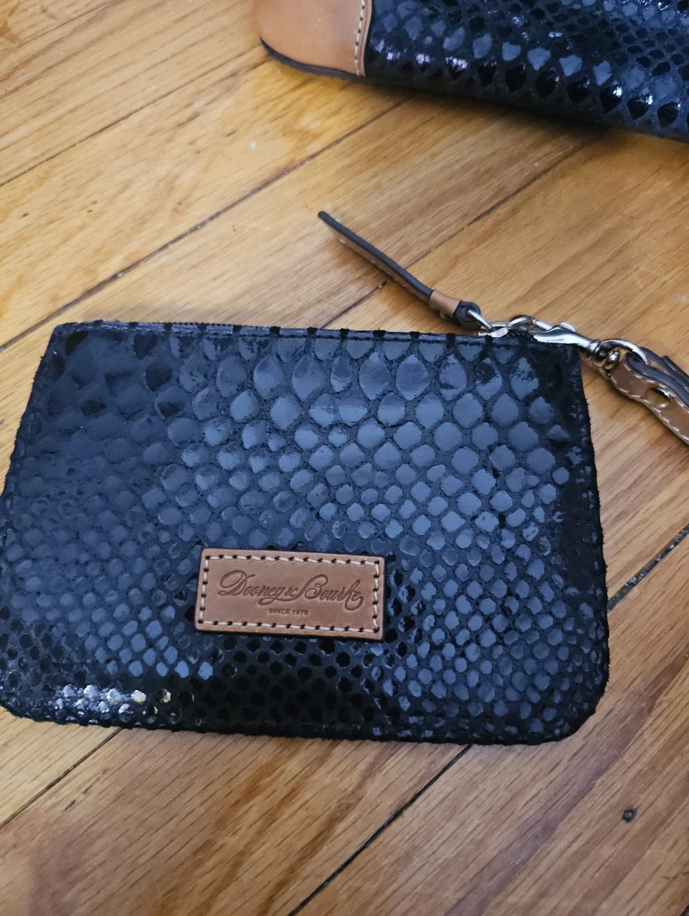 DOONEY & BOURKE ERICA HOBO BAG BLACK W/Coin Purse & Key Ring